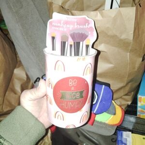 Makeup brush holder
